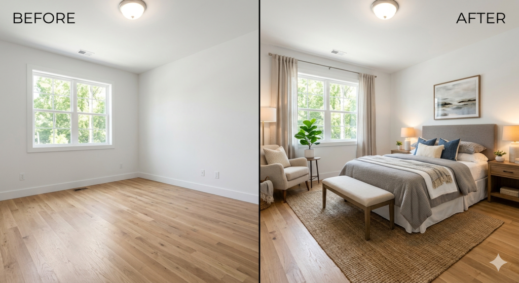 virtual staging before and after