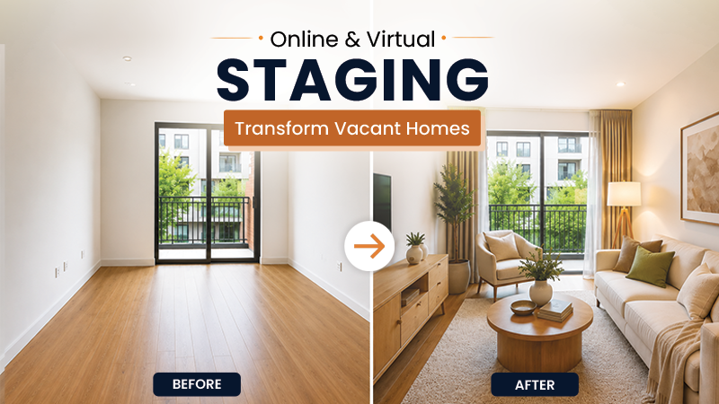 Online Design and Virtual Staging for Vacant Homes