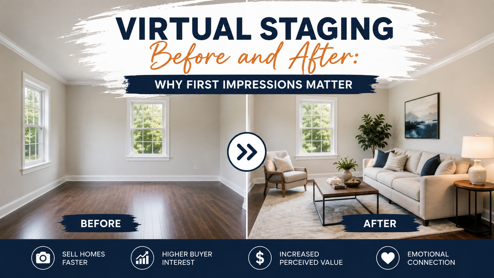Virtual Staging Before and After: Why First Impressions Matter